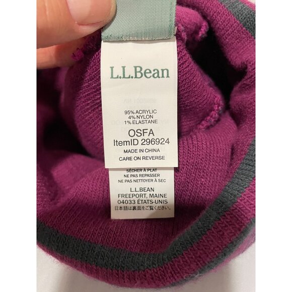 L.L.Bean Women's Knit Beanie With Pom Pom - Picture 5 of 6
